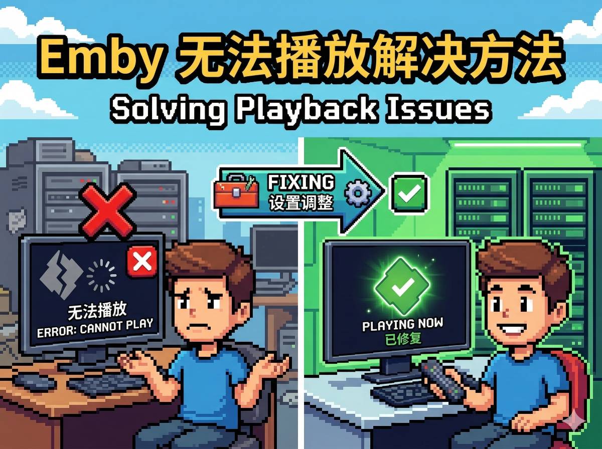 emby“当前没有兼容的流”的一种情况
