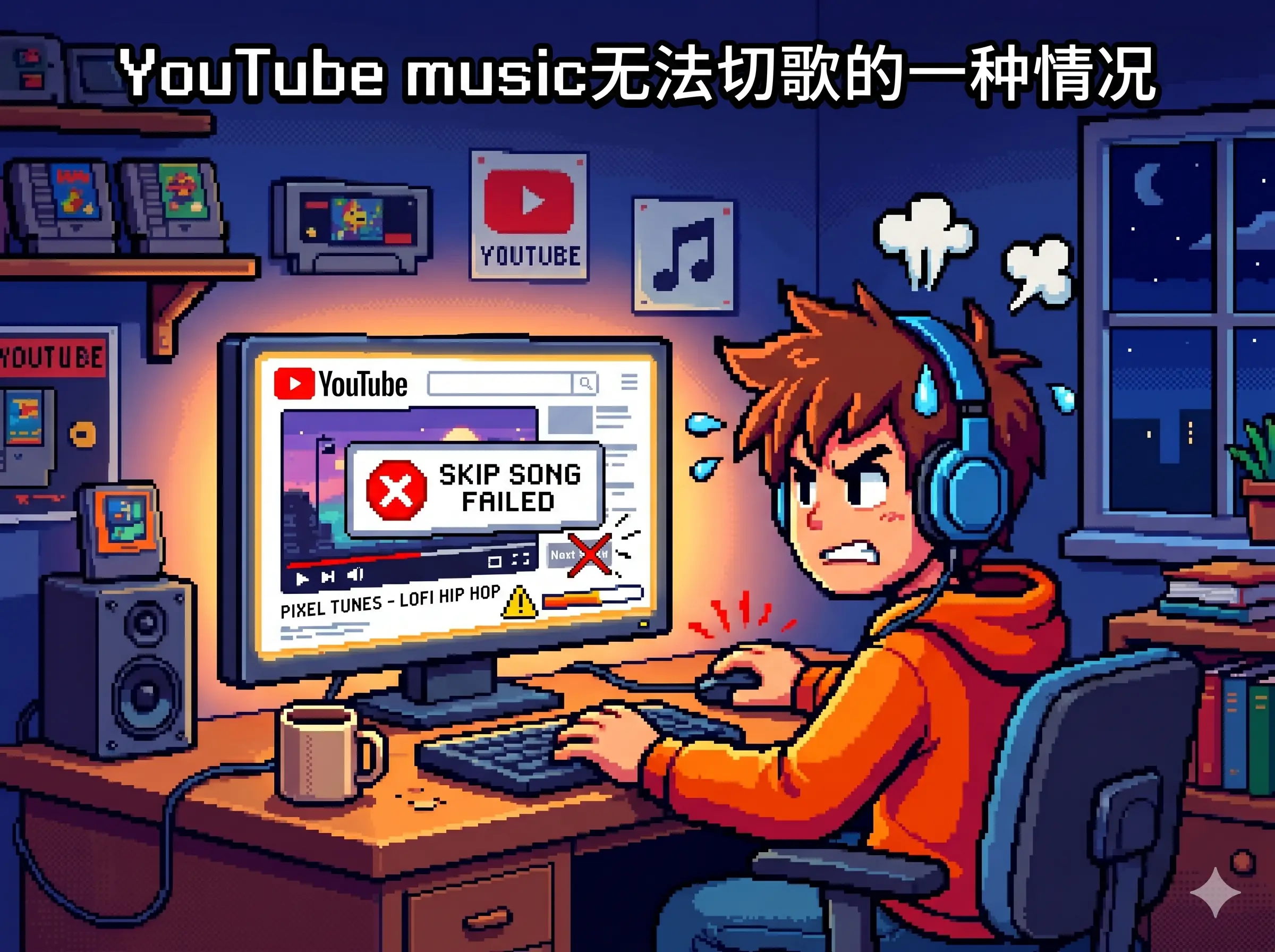 YouTube music无法切歌的一种情况